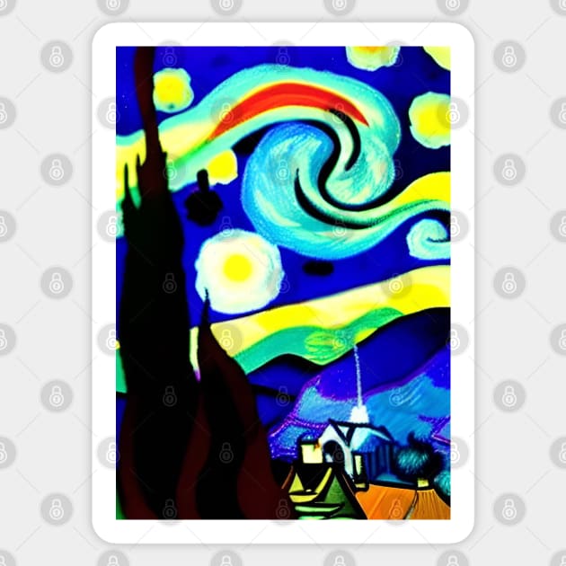 VAN GOGH STYLE MOODY RAINBOW Sticker by sailorsam1805